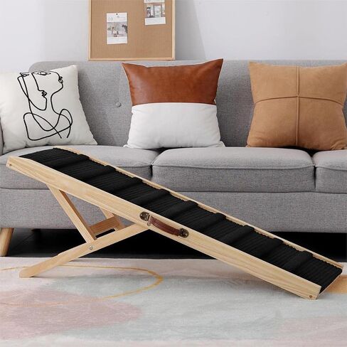 Large Dog Pet Stairs Steps Ramps for High Bed Couch, Dog Pet Steps Stairs for Large Small Dogs to Get on Bed,2-I Folding Large Dog Pet Ramp for Car Couch SUV Bed in Kuwait