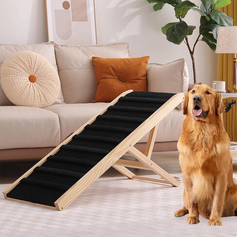Large Dog Pet Stairs Steps Ramps for High Bed Couch, Dog Pet Steps Stairs for Large Small Dogs to Get on Bed,2-I Folding Large Dog Pet Ramp for Car Couch SUV Bed in Kuwait