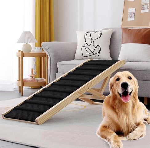 Large Dog Pet Stairs Steps Ramps for High Bed Couch, Dog Pet Steps Stairs for Large Small Dogs to Get on Bed,2-I Folding Large Dog Pet Ramp for Car Couch SUV Bed in Kuwait