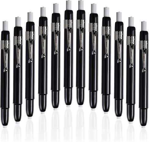 Bundle of Listo 1620 Marking Pencil/Grease Pencils/China Marking Pencils/Wax Pencils - White, Box of 12 With 72 Refills With Bonus Magnetic Memo Clip in Kuwait