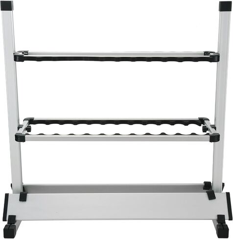 weyleity Fishing Rod Rack, Fishing Rod Organizer,Portable Fishing Rod Holder for All Poles, Hold 12 or 24 Rods,Aluminum Alloy Silver Black Rod Holder (24 Rods Rack) in Saudi Arabia