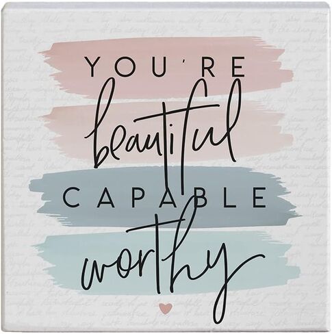 Simply Said, INC Small Talk Inspirational Sign - Be The Change You Wish to See in The World - 5.25 x 5.25 Wood Sign - Inspirational Wood Block Plaque - Made in USA - STS1293 in Saudi Arabia