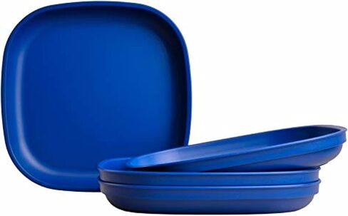 Re-Play Made in USA Recycled Products, Set of 4 (9" Heavy Duty Dining Plate, Red) Great for Outdoor, Camping, Party, Tailgating or Everyday Dining in Kuwait