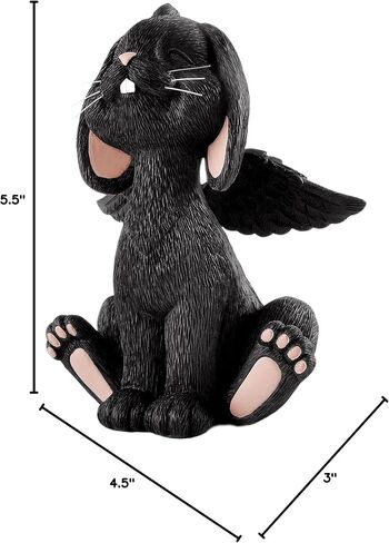 JFSM INC. Bereavement Memorial Brown Bunny Rabbit Angel Figurine with Angel Wings Bunny Loss Sympathy Gift - Happy Bunny Collection in Kuwait