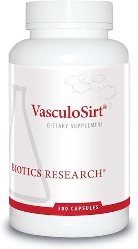 BIOTICS Research VasculoSirt® – تمت صياغته بمساعدة مارك هيوستن، دكتوراه في الطب، دعم القلب والأوعية الدموية والصحة لدعم تدفق الدم الصحي، مرافق الإنزيم Q10، ريسفيراترول، ALA، الجنكة (150 كبسولة) in Kuwait