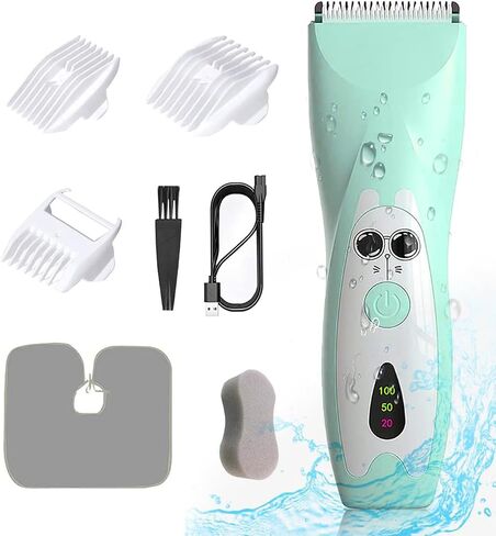 LANMODA Baby Hair Clippers, Ultra-Quiet Hair Trimmer for Toddler Children with Autism, Waterproof Rechargeable Haircut Kit for Infant Kids in Saudi Arabia