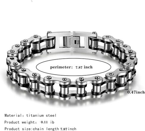 سيلفر دير سوار للرجال، سوار اسود للرجال، سوار معصم عصري من الستانلس ستيل، مجوهرات للرجال، سوار رجالي، سوار للرجال، بدون احجار كريمة in Kuwait