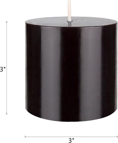 Mega Candles 1 pc Unscented White Round Pillar Candle, Hand Poured Premium Wax Candles 3 Inch x 3 Inch, Home Décor, Wedding Receptions, Baby Showers, Birthdays, Celebrations, Party Favors & More in Saudi Arabia