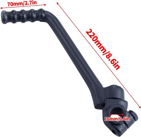 16mm Kick Starter Lever Compatible with Chinese 70cc 90cc 110cc 125cc YX 140cc 160cc Atomik CB CG 200cc 250cc Thumpstar Zongshen Lifan Pit Dirt Trail Bike （Black） in Saudi Arabia