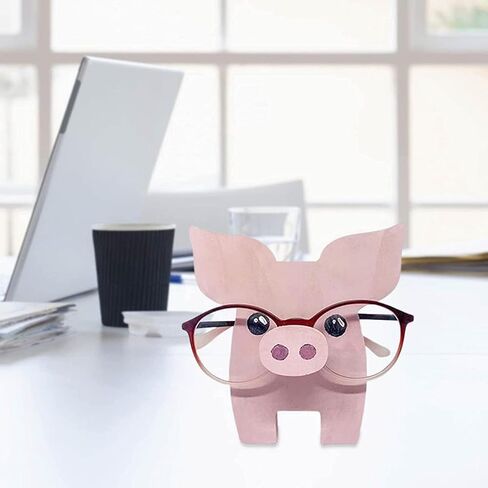 Cute Wooden Animal Glasses Holder Carving Sunglasses Eyeglass Display Stand Rack Home Office Decoration Gift for Kids in Kuwait