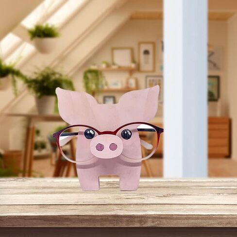 Cute Wooden Animal Glasses Holder Carving Sunglasses Eyeglass Display Stand Rack Home Office Decoration Gift for Kids in Kuwait