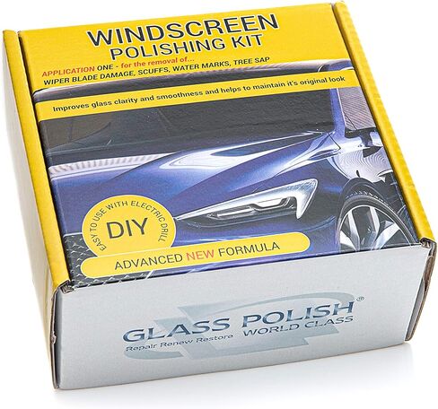Glass Polish 21005 DIY Windscreen Polishing Kit for Automotive Glass Polishing - Ø 3 inch with Drill Attachment in Kuwait