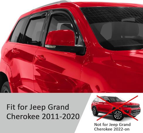 واقيات مطر متينة للغاية من زجاج فورون داخل القناة لسيارة Chevy Silverado/GMC Sierra 1500 2019-2024 Crew Cab، وانحراف النوافذ، وأقنعة التهوية، 4 قطع - 220089 in Kuwait