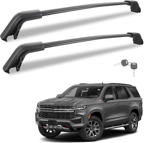 220LBS Roof Rack Cross Bars Fit for 2015 2016 2017 2018 2019 2020 Chevy Suburban, Chevrolet Tahoe, GMC Yukon & Yukon XL, Cadillac Escalade & Escalade ESV Roof Rails, Rooftop Crossbars Luggage in Saudi Arabia