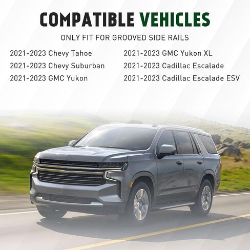 220LBS Roof Rack Cross Bars Fit for 2015 2016 2017 2018 2019 2020 Chevy Suburban, Chevrolet Tahoe, GMC Yukon & Yukon XL, Cadillac Escalade & Escalade ESV Roof Rails, Rooftop Crossbars Luggage in Saudi Arabia