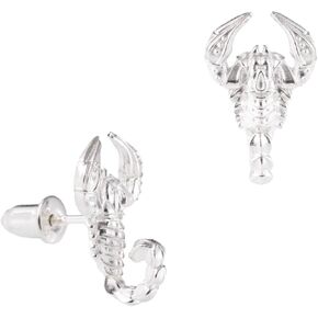 COPPERTIST.WU Scorpion Earrings 925 Sterling Silver Stud Earrings Hypoallergenic Earrings Jewelry Gift for Women Girls Men Scorpio Birthday Gifts