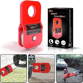 RUGCEL WINCH 10T Heavy Duty Recovery Winch Snatch Block, 22000lb Capacity