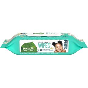 Seventh Generation Baby Wipes, Free & Clear Unscented and Sensitive, 30 count Travel Pack