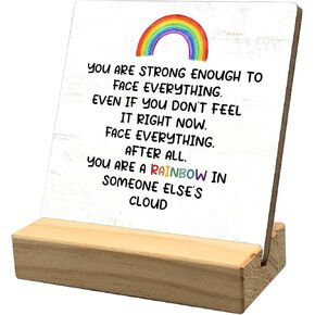 Inspirational Desk Decor, You're Like Really Pretty Positive Saying Wooden Plaque Sign Desk Decor for Home Bedroom Decoration, Motivational Gifts for Women Family Friend Coworker