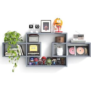 Natural Green Leaf Shaped Floating Shelves Wall Mounted 3 Tier Plant Design Hanging Display Shelves for Wall Storage Decorative Tree Shelf Wall Decor for Kids Plants Toys Living Room Bathroom Nursery
