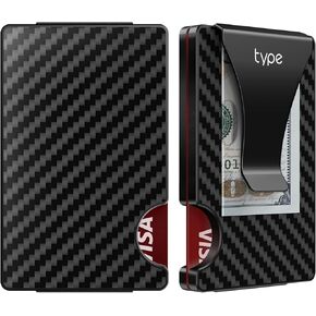 typecase Minimalist Wallet for Men: Metal Card Holder with Removable Money Clip, RFID Blocking, Slim, Utral Thin, Small, Front Pocket, Hold up to 15 Credit Cards (Skull)