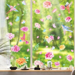 Whaline 9 Sheets Colorful Butterfly Window Clings Double-Sided Anti-Collision Window Decals to Prevent Bird Strikes on Window Glass Non-Adhesive Static Butterfly Cling Stickers for Home Window Glass in Saudi Arabia