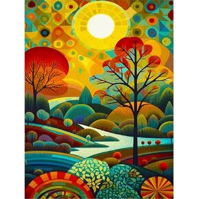 Acudotr Diamond Painting Kits for Adults, 5D DIY Diamond Art Kits for Beginners, Full Drill Diamond Painting Kits for Home Wall Decor, Beautiful Nature, 12x12 Inch