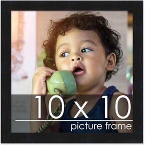 Poster Palooza 14x17 Frame Black Solid Wood Picture Frame - UV Acrylic, Foam Board Backing & Hanging Hardware Included