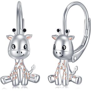 Giraffe Earrings for Women 925 Sterling Silver Giraffe Earrings Cute Animal Giraffe Jewelry for Women Giraffe Gifts for Women Girls