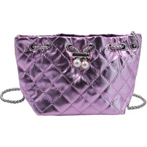 Women Rhinestone Evening Clutch Luxury Diamond Bucket Bag with Drawstring shining Crossbody Shoulder Purse for Prom