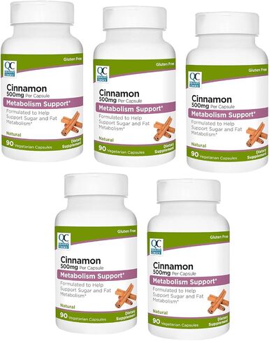 Quality Choice Cinnamon 500 mg Vegetarian Vitamin Supplement in 90 Count Bottles in Kuwait