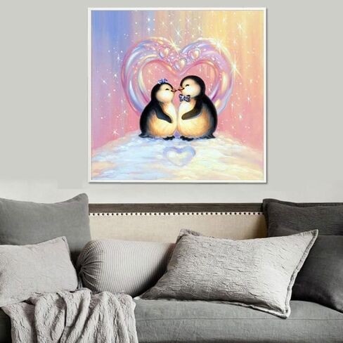 دولفين قبلة 5D DIY الماس اللوحة مجموعات دولفين قبلة الحفر الكامل جولة كريستال حجر الراين التطريز الماس اللوحة الحرفية قماش مثالية لغرفة المعيشة ديكور غرفة نوم 12 × 16 بوصة in Kuwait