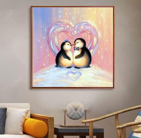 دولفين قبلة 5D DIY الماس اللوحة مجموعات دولفين قبلة الحفر الكامل جولة كريستال حجر الراين التطريز الماس اللوحة الحرفية قماش مثالية لغرفة المعيشة ديكور غرفة نوم 12 × 16 بوصة in Kuwait