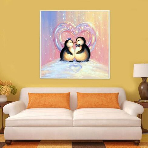 دولفين قبلة 5D DIY الماس اللوحة مجموعات دولفين قبلة الحفر الكامل جولة كريستال حجر الراين التطريز الماس اللوحة الحرفية قماش مثالية لغرفة المعيشة ديكور غرفة نوم 12 × 16 بوصة in Kuwait