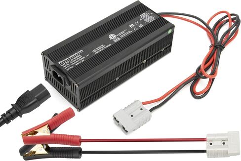 Xietongpo 24V 20A LiFePO4 شاحن ذكي لبطاريات الليثيوم فوسفات الحديد ذات الدورة العميقة، شاحن بطارية LiFePO4 29.2V 20A مع مقاطع أندرسون والتمساح لبطاريات شاحنات السيارات RV in Saudi Arabia