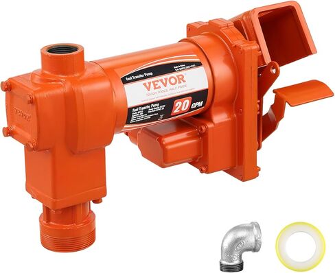 مجموعة مضخة نقل وقود الديزل، 10 GPM 12V DC مجموعة مضخة نقل الوقود الكهربائية المحمولة ذاتية التحضير مع خرطوم فوهة الإغلاق التلقائي للديزل والكيروسين والآلة وزيت المحولات in Kuwait