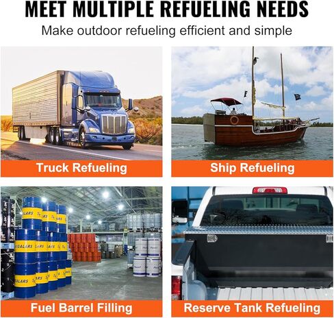 مجموعة مضخة نقل وقود الديزل، 10 GPM 12V DC مجموعة مضخة نقل الوقود الكهربائية المحمولة ذاتية التحضير مع خرطوم فوهة الإغلاق التلقائي للديزل والكيروسين والآلة وزيت المحولات in Kuwait