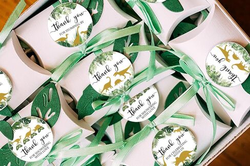 80 Pieces Round Jungle Safari Thank You Stickers, Baby Shower Birthday Party Decorate Watercolor Jungle Safari Theme Party Gift Wrap Bag Label Decorations, 4 Design Stickers in Saudi Arabia