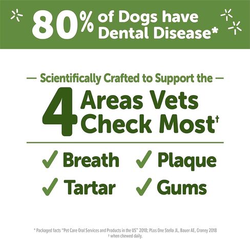 وامزيز مضغ اسنان للكلاب من ويلنس، علاجات طبيعية تدوم طويلا لاسنان انظف ونفس منعش، خالية من الحبوب ولا تسبب الحساسية، 28 مضغ in Kuwait