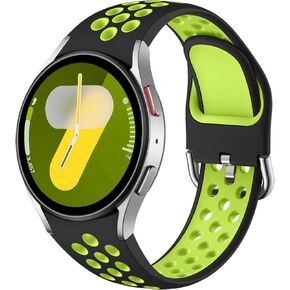DaQin No Gap Bands Only Compatible with Samsung Galaxy Watch 6/5/4 Band 40mm 44m/Watch 6 Classic 43mm 47mm/Watch 5 Pro 45mm/Watch 4 Classic 42mm 46mm, 20mm Soft Silicone Sport Bands for Women & Men