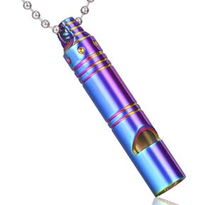 Autuveen Emergency Whistle Titanium Survival Loud Whistle,Portable Lanyard Keychain Whistle for Kids Women Men