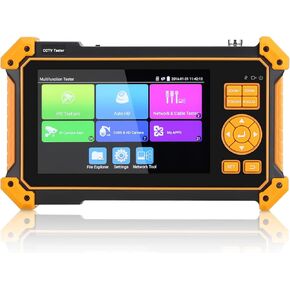 CCTV Camera Tester, ELECTOP 8MP AHD CVI TVI CVBS IP Camera 4K HD Display Video Monitor 5 inch IPS Touch Screen IPC Tester, Support PTZ POE WiFi RS485, HDMI & VGA Input DC12V Output (IPC-5100 Plus)