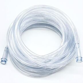 ResOne 7Ft Clear Oxygen Supply Tubing, Crush Resistant, Standard Connectors