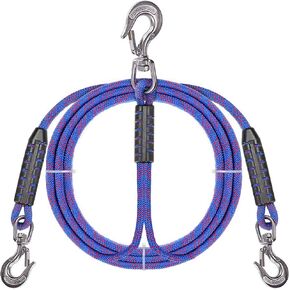SELEWARE 24 ft & 26 ft Heavy Duty Boat Tow Harness, Boat Tow Ropes with Stainless Steel Hooks, Pulley and Float, Heavy Duty Self Centering Tow Harness for Tubing, Water Skiing, Wakeboarding and More