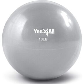 Yes4All Weighted Toning Balls for Exercise, Soft Medicine balls for Exercise, Pilates, Yoga, Balance, Flexibility, 2-10lbs