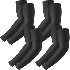 4 Pairs UV Sun Protection Arm Sleeves for Men Women, Compression Cooling Sun Sleeves - Sports - Workouts - Tattoo Cover