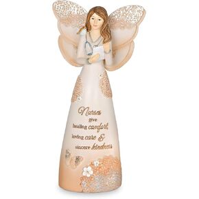 Pavilion Gift Company 19075 Nurse Angel Figurine, 6-Inch, Silver,White