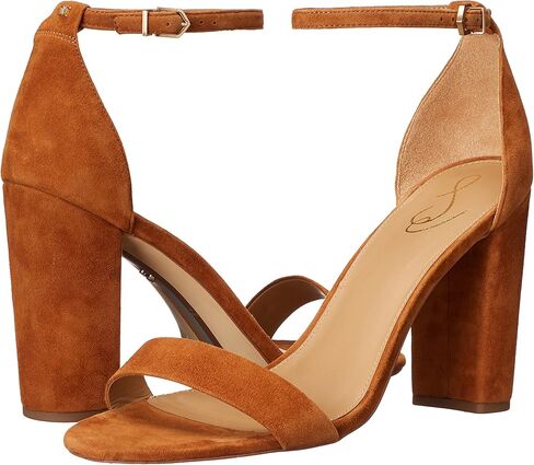 Sam Edelman Yaro Ankle Strap Sandal Heel Classic Nude Leather 7.5 W in Saudi Arabia