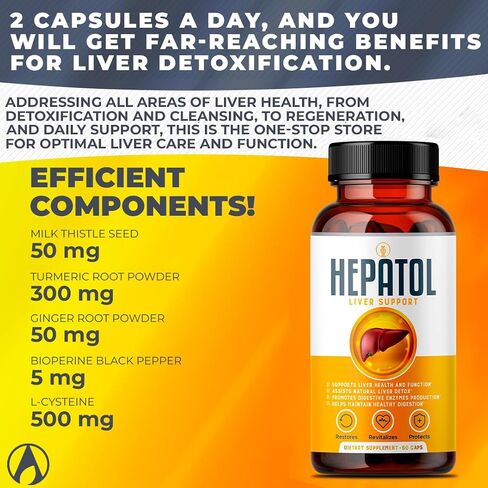 Liver Cleanse Detox - Herbal Liver Supplement with Turmeric; L-Cysteine Detox Support Liver Health; Healthy Digestion - Liver Support Detox Cleanse Supplements - 60 Ct (1) in Saudi Arabia