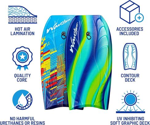 Wavestorm 40" Bodyboard 2-Pack , Blue red and Blue Yellow in Saudi Arabia